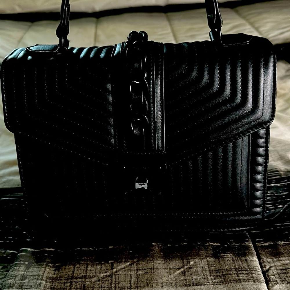 Black Aldo Tot Bag with Adjustable- Removable Crossbody Strap